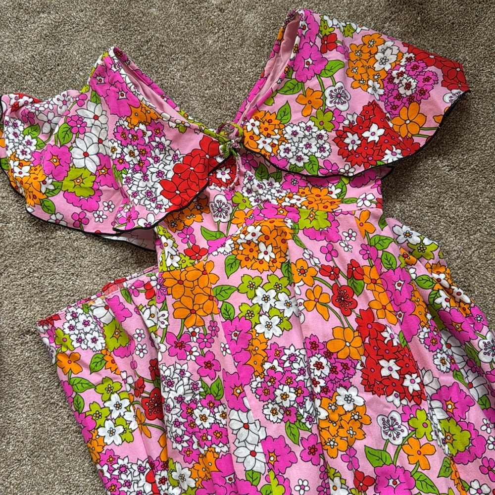 70's Vintage Neon Paisley Party Dress - Picture 10 of 14